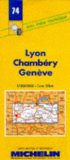 Michelin Lyon Chambery Geneve (Geneva), France Map No. 74