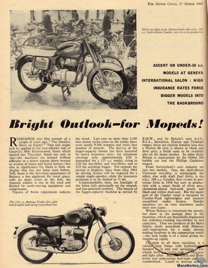The Motor Cycle 1960 March 17th