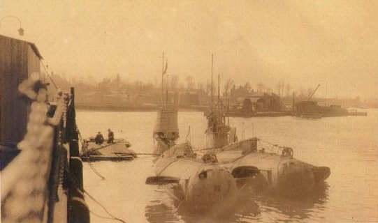 HM Submarines C1 and C3, Dover Harbour, April 1918